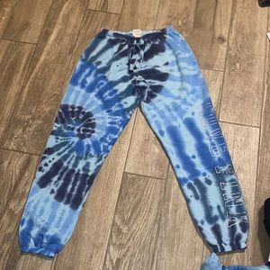 PINK NWT Blue Tye Dye Sweats size Small